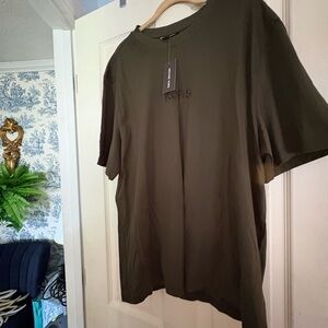 Michael Kors Men's Olive Crewneck Logo Tee